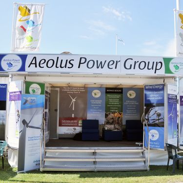 Aeolus Power Group exhibit using a Mobex Exhibition Trailer 