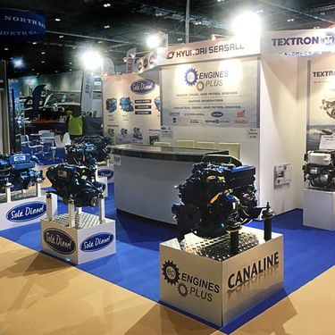  Engines Plus exhibition stand designed and built by Mobex 