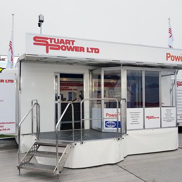 Stuart Power exhibiting using a Mobex unit 